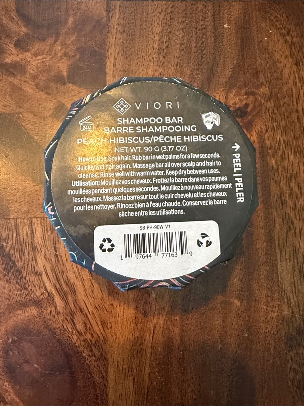 Viori Peach Hibiscus Shampoo Bar - 90 g